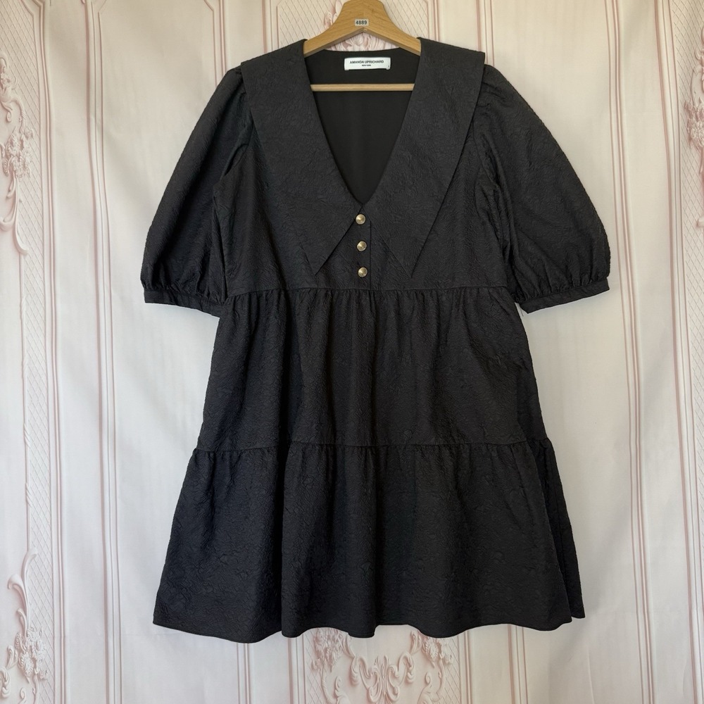 Amanda Uprichard Evangeline Dress In Eclipse Women's Size Small